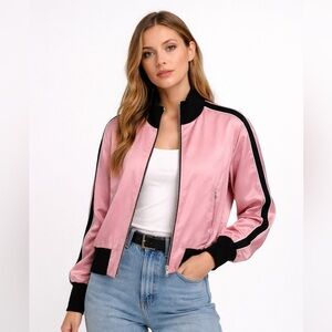 Robert Rodriguez 100% Silk Pink 
Track Jacket